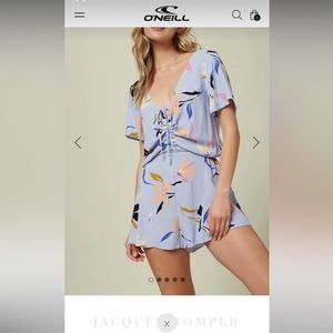 NWT floral blue O’neill Jacques romper size M.